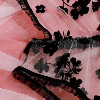 Seksikas värviga Bowknot Tikandid Sügav V Pitsid Päitsed Sidemega Bodysuit Naiste Vaatenurgast hingav Erootiline naistepesu komplekt 105065