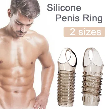 Sex Shop Silikoon Korduvkasutatavad Peenise Varruka Hilinenud Ejakulatsioon Vooruslikkus Device Lock Sperma Peenise Erektsioon Erootilise Sugu Mänguasjad Meestele