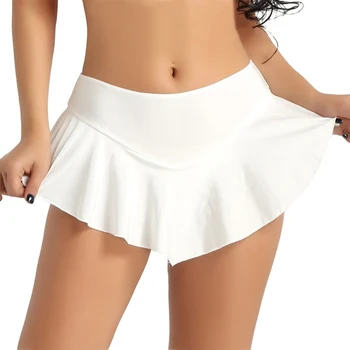 Sexy Lühike Mini Seelik Culottes Naiste Mikro Mini Seelik Tants Clubwear Metallik Plisseeritud Seelik 3 Värvid 132370