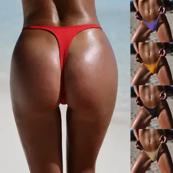 Sexy Thong Bikiinid Põhjad Naiste G-String Brasiilia Rihmad Supelrõivad Ujumistrikoo Tahke Alt Ujumine Ülikond