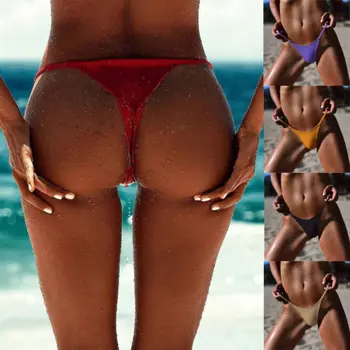 Sexy Thong Bikiinid Põhjad Naiste G-String Brasiilia Rihmad Supelrõivad Ujumistrikoo Tahke Alt Ujumine Ülikond