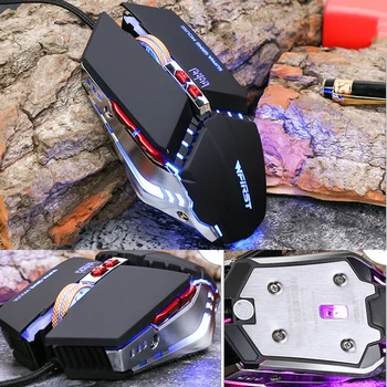 Shinsklly 2021 Gaming Mouse Vaikne USB Juhtmega Hiirt, LED Taustavalgustusega 3200DPI Optiline Ergonoomiline Hiir Gamer Arvuti Hiirte PC Sülearvuti 11159