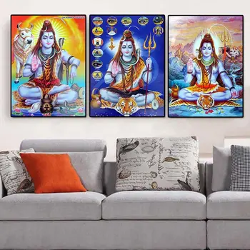 Shiva Issand, Lõuend Maalid Religioon Naiste Hinduismi Jumalad Seina Art Lõuend Hinduism Seinale Plakatid Ja Pildid Cuadros Pilt Kodus Deco 101652