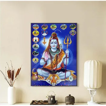 Shiva Issand, Lõuend Maalid Religioon Naiste Hinduismi Jumalad Seina Art Lõuend Hinduism Seinale Plakatid Ja Pildid Cuadros Pilt Kodus Deco