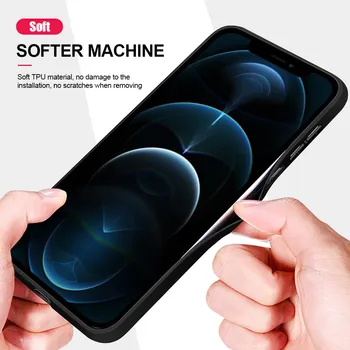 Silikoon Auto Magnet Omanik Soft Case For iPhone 12 Pro Max Juhul Aifon 12 Mini 12pro 12mini Põrutuskindel Nahast tagakaane Funda