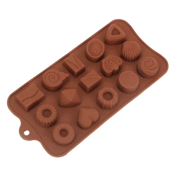 Silikoon DIY Kook Fondant Jelly Biskviit Hallituse Bakeware Šokolaad Kristalliseerunud Suhkur Hallitus Erinevate kujundite 3D Šokolaadi, Küpsetamine, Tööriistad 4057