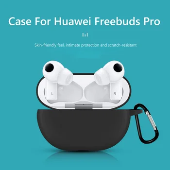 Silikoon Juhul Kaas Huawei Freebuds Pro Earbuds Laadimine Juhul Põrutuskindel Kaitsev Nahk Võtmehoidja Uus