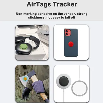 Silikoon Juhul Mõeldud Apple Airtags Tracker Anti-kadunud Kaitsev Ümbris Tagasi Adhesive Mount Pehme Kaas Protector
