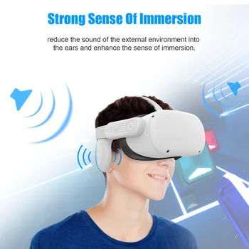 Silikoon Kõrva Kõrvaklapid Jaoks Oculus Quest 2 VR Peakomplekt Täiustatud Heli Lahendus Oculus Quest 2 Tarvikud Müra Vähendamise Kõrvaklapid