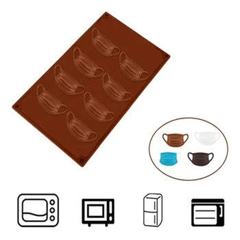 Silikoon Küpsetamine Hallituse MASK Kujuline Non-stick Kiire Vabastamine 3D DIY Kook Hallituse Seep Šokolaad Küpsise Jelly Candy Muuta Decor 163193