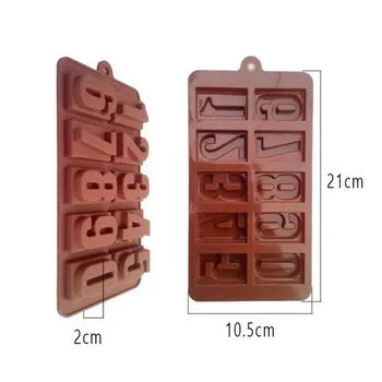 Silikoon Numbrid Šokolaadi Hallitus Küpsised Külma 3D Digitaalne Kuju Kook fondant silikoonist vormid ja Kook Dekoreerimiseks Vahendid