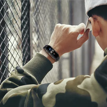 Silikoon kella Rihm watchband Jaoks Mi Band 6 Rihm Värvitud Mood Kamuflaaž Mustriga Asendamine Käepaela Käekell Ansamblid