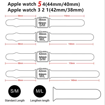 Silikoonist Rihm Apple Watch Band 44mm 40mm 38mm 42mm Smartwatch Kummist Sport watchband Vöö, Käevõru iwatch 6 SE 5 4 3 44 mm
