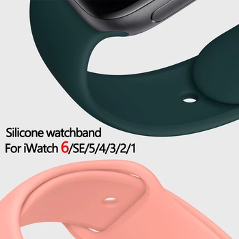 Silikoonist Rihm Apple Watch Band 44mm 40mm 38mm 42mm Smartwatch Kummist Sport watchband Vöö, Käevõru iwatch 6 SE 5 4 3 44 mm
