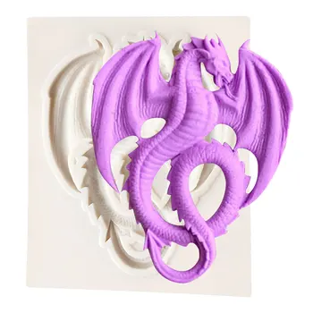 Silikoonvaik 3D Dragon Hallituse Saia Learning Hallituse Pulm Kook Teenetemärgi Vahendid Köök Tarvikud Küpsetamine Tööriistad Loominguline cakemold