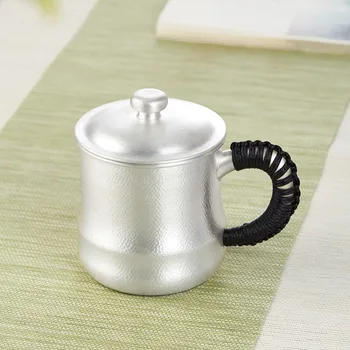 Silver cup käsitöö S999 sterling silver tee tassi, hõbedast tee komplekt, kruus, vesi cup [umbes 366 g + mahutavusega 500ml]