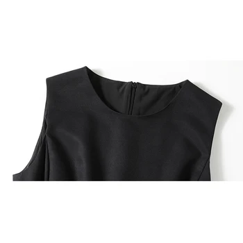Simgent Must Kleit Suvine Naiste Vintage Sleevless Õie Printida Line Lahvatas Kleidid Daamid Rõivad Rüü Longue Femme SG14215