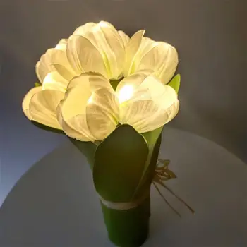 Simulatsioon Tulip Flower LED Kimp Hõõguv Lill Soe Valgus Lill, Lamp Kunstlik Tulip Flower Jaoks Pulmapidu Teenetemärgi
