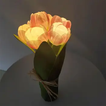 Simulatsioon Tulip Flower LED Kimp Hõõguv Lill Soe Valgus Lill, Lamp Kunstlik Tulip Flower Jaoks Pulmapidu Teenetemärgi