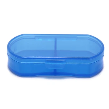 Sinine Pill Meditsiin Tablett pilleri karp Konteiner Dispenser Korraldaja Juhul Ravimite Uued 1tk 2 Fritüürkorvi Pill Box