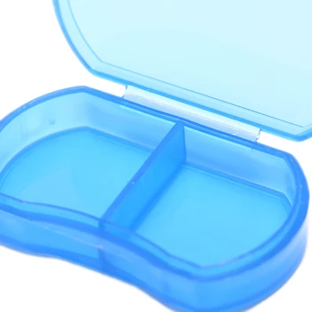 Sinine Pill Meditsiin Tablett pilleri karp Konteiner Dispenser Korraldaja Juhul Ravimite Uued 1tk 2 Fritüürkorvi Pill Box