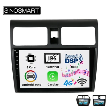 Sinosmart 8 Core DSP 48EQ 2Din IPS/QLED 2.5 D ekraan auto gps-raadionavigatsioon mängija Suzuki Swift S-cross 2005-2016