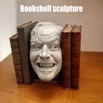 Skulptuur Särav Bookend Raamatukogu Siin on Johnny Skulptuur Vaik Töölaua Kaunistus Raamat Riiulil STSF666