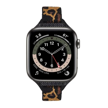 Slim Scrunchie Rihm Apple watch band 40mm 44mm 38mm 42mm Reguleeritavad Elastsed Nailonist soolo Aasa käevõru iWatch 3 4 5 6 se bänd