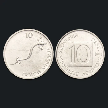 Sloveenia 10 Sendine Münt Päris Ehtne Originaal Mündi Comemorative Müntide Kogumise Haruldane, Unc