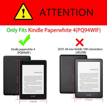 Smart Case for Amazon Kindle Paperwhite 4 E-lugeja 2018 10. Paperwhite PQ94WIF E-raamat Juhul + Kingitused