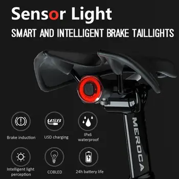 Smart Jalgratta Tagumine Tuli Auto Start/Stopp-Pidur Kaugseire IPx6 Veekindel USB Eest Jalgrattasõit Saba Taillight Jalgratta LED Valgus