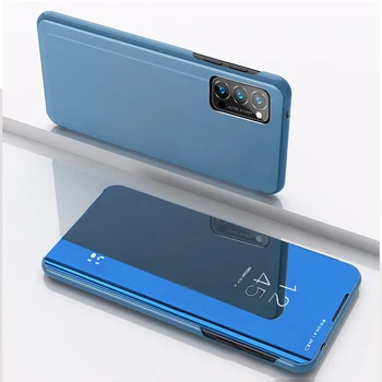 Smart Klapp Telefoni Puhul OPPO Reno 5 On Pro 5G 4Z 4F Z 2 2Z 4 Lite Ace Mood Vertikaalne Peegel Electroplate Galvaaniliseks Katmiseks Funda