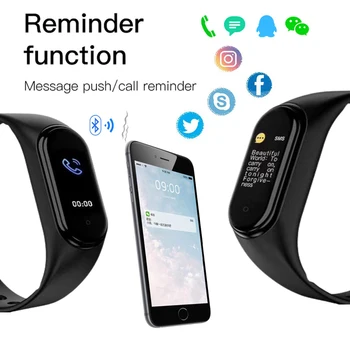 Smartwatch deportivo para hombre y mujer, reloj inteligente M5 con jälgida de ritmo cardiaco, detektor