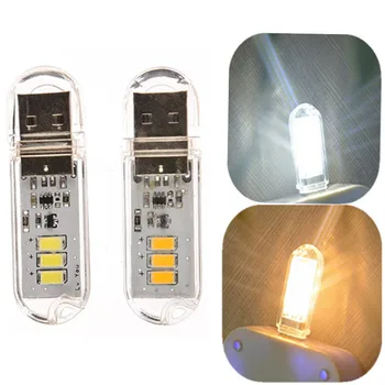 Soe Valge Värv USB LED Night light Arvuti Sülearvuti Mobile Power Laadija Camping lamp Lugemise Pirn Sülearvutid