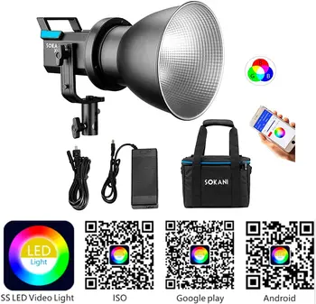 Sokani X60 RGB LED Video Valgus 80W 2800K-10000K Bowen Mount Softbox TLCI 95+ Mõju Valgustus Fotograafia Foto Video