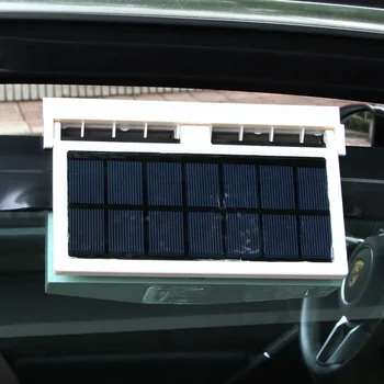 Solar auto heitgaasi fänn / dual outlet sõiduki heitgaasi fänn / solar sõiduki jahutusseade R-8032