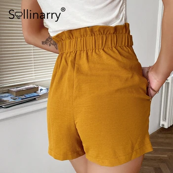 Sollinarry Kõrge vöökoht streetwear lukuga naiste lühikesed püksid Casual-nupp laotama bud lühikesed püksid suvel Moe naine laterna põhjad uus
