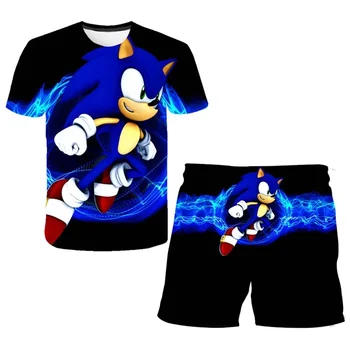Sonic T-Särk 2021 Suvel Laste Riided Komplektid Lastele Riideid, Sobib Beebi Tüdrukud, Topid, lühikesed Püksid Tshirts+Püksid 2tk Komplekti Sport Ülikond