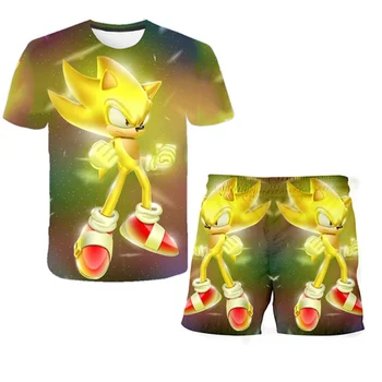 Sonic T-Särk 2021 Suvel Laste Riided Komplektid Lastele Riideid, Sobib Beebi Tüdrukud, Topid, lühikesed Püksid Tshirts+Püksid 2tk Komplekti Sport Ülikond