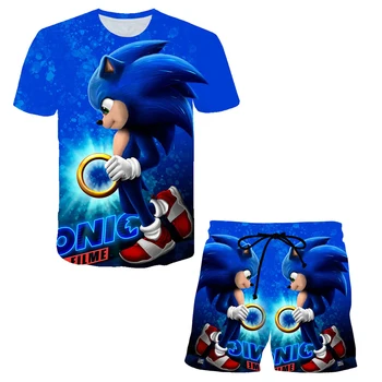 Sonic T-Särk ja lühikesed Püksid Sobib Lastele Tüdrukud Tops Tees Laste Riided Seab Poisid Tshirts Poiste Püksid, Beebi Riided, Tüdrukute Särgid
