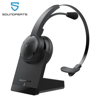 Soundpeats A7 Bluetooth Kõrvaklapid Juhtmeta Peakomplekt, millel Müra Tühistamises Mic Laadimise Alus Office Väljas 30H Rääkimise Ajal