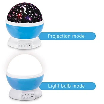 Star Sky Projektor LED Galaxy Öö Valguses Tähine Tuled Pöörleva Star Moon Öö Lambi Aku Teenetemärgi Kodus Baby Kingitused
