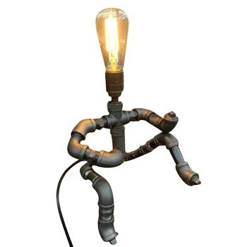 Steampunk Stiilis Laua Lamp - Kitarr Mängija Retro Stiilis Robot Tabel Lamp Bougies Et Toetab Подсвечники Для Свечей Põhjamaade Decor
