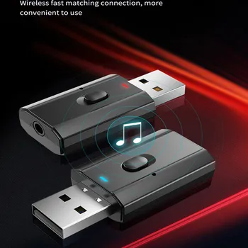 Stereo Audio-4in1-Vastuvõtja, Saatja, Mini Bluetooth-ühilduv AUX RCA-USB-3,5 mm Jack-TV PC Sülearvuti Traadita Adapter