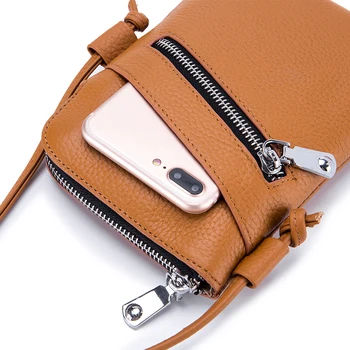 Stiilne õlakott Naistele Messenger Bag Daamid Ehtne Nahk Vabaaja Käekott Väike Multifunktsionaalne Crossbody Kott Telefoni Kott