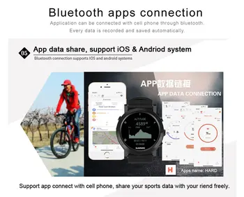 Strava app sport smart watch), real-aja ja keskmise kiiruse, kõrguse / kompass / GPS / ujumine funktsioon, sügavus 50m veekindel 162519