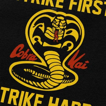 Streigi Võidelda Cobra Kai The Karate Kid T-Särk Meeste Puuvillased Linna T-särk, Lühikese varrukaga, kanna Jaapani Kung Fu, Võitluskunstide Tee Rõivad
