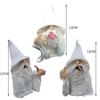Suitsetamine Wizard Suur Keel Gnome Kuju Naughty Aed Gnome Muru Kaunistused Sise-Või Välistingimustes Kaunistused Hoovis & Aed Decor