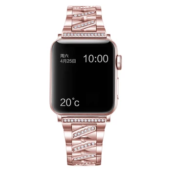 Sulam, metall diamond Watchband apple watch 6 esiliistu 44mm 40mm 42mm 38mm iwatch seeria 6 5 4 3 2 1 SE tarvikud Käevõru rihm