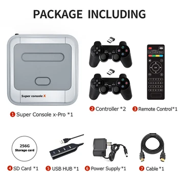 Super Konsooli X Pro S905X HD WiFi Väljund Mini TV ja Video Mängu Mängija PSP/PS1/N64/DC Mängud Dual Süsteemi Sisseehitatud 50000+ Mängud 101816